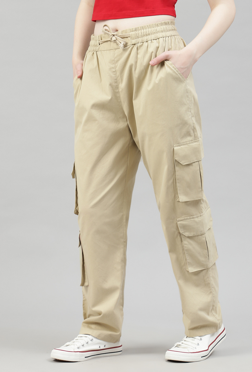 Sand Beige 4 Cargo Pocket Baggy Pant