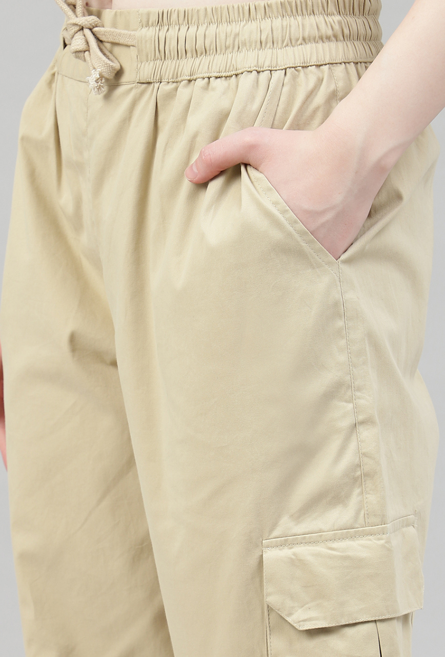 Sand Beige 4 Cargo Pocket Baggy Pant