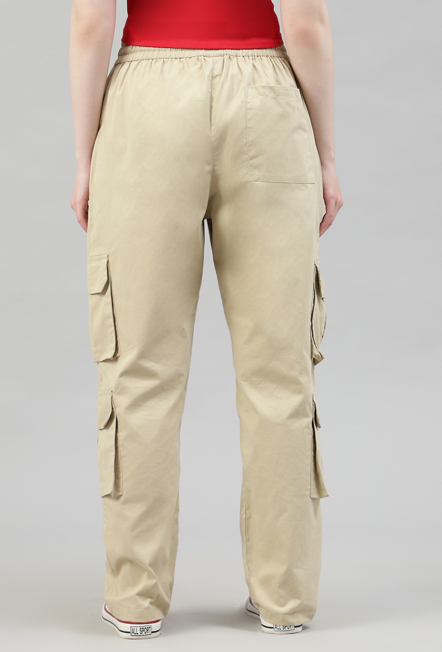 Sand Beige 4 Cargo Pocket Baggy Pant