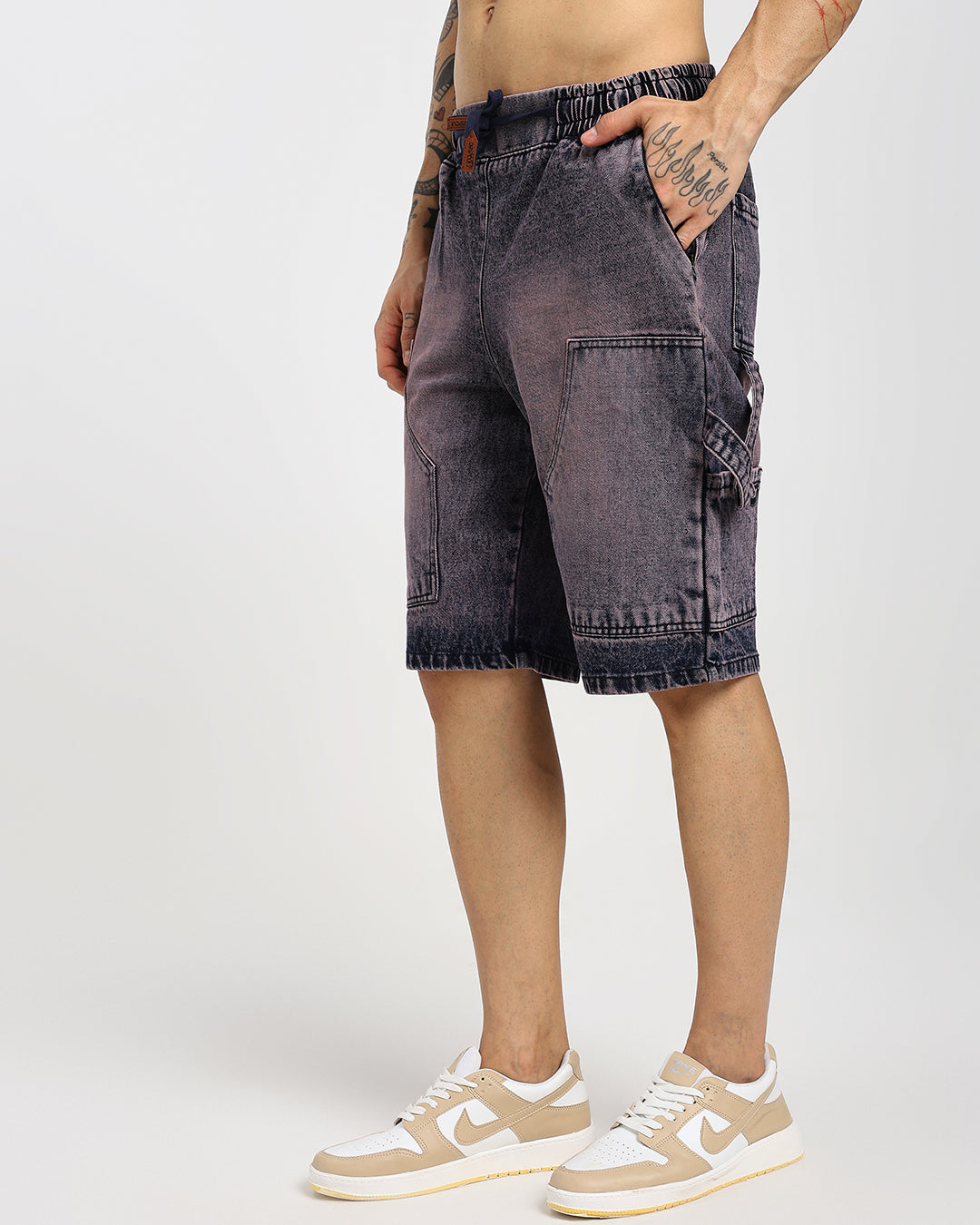 Acid-Wash Dregs Carp Denim Shorts