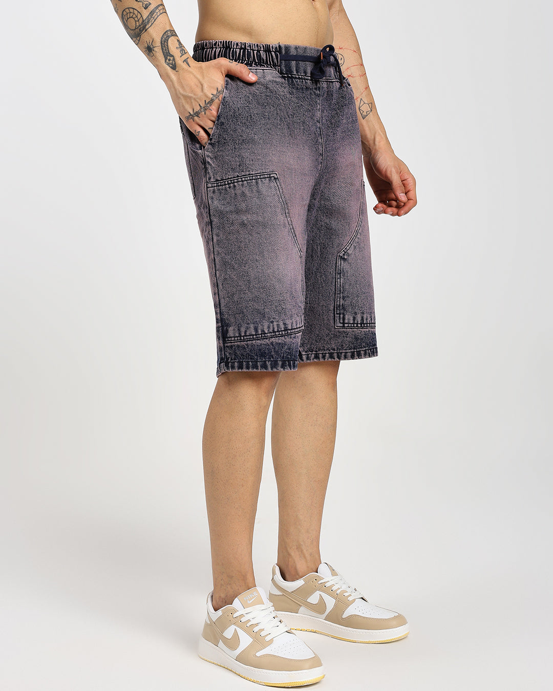 Acid-Wash Dregs Carp Denim Shorts