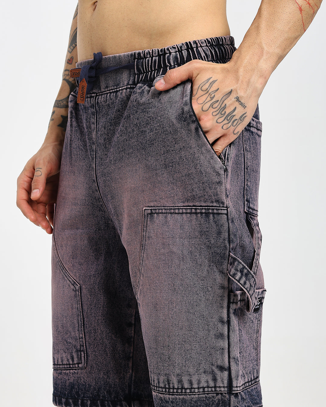 Acid-Wash Dregs Carp Denim Shorts