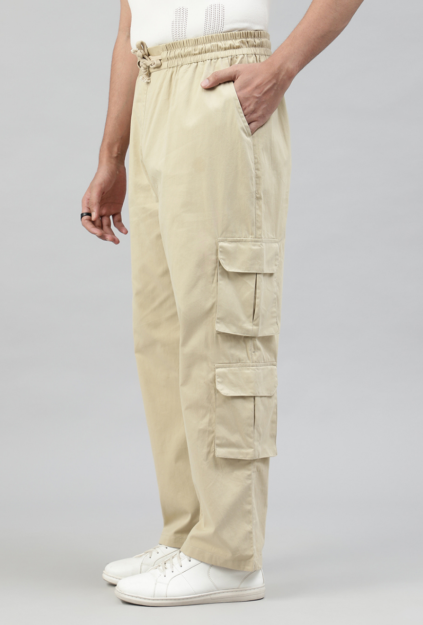 Sand Beige 4 Cargo Pocket Baggy Pant