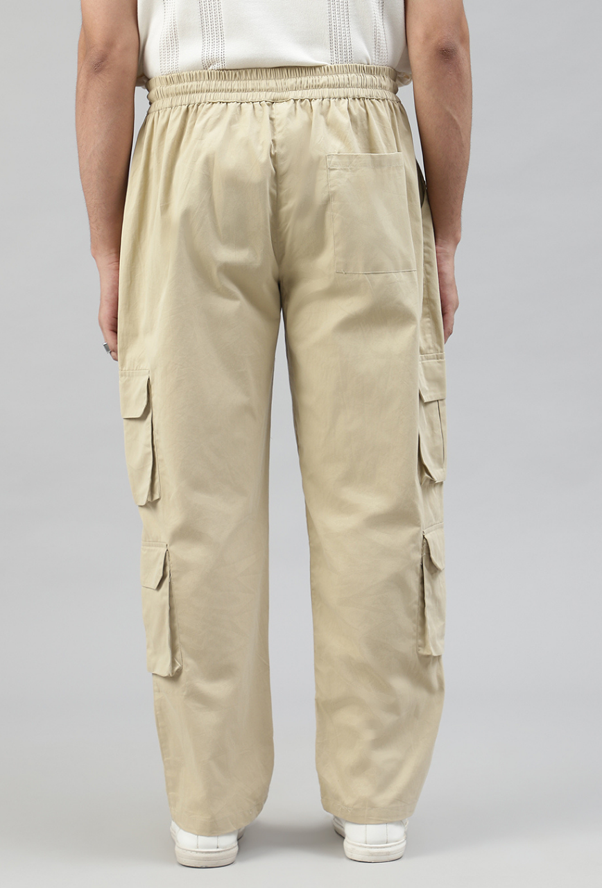 Sand Beige 4 Cargo Pocket Baggy Pant
