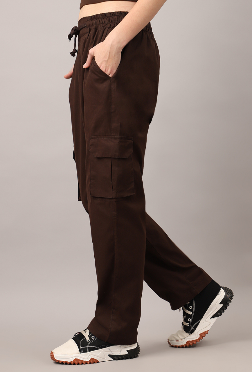 Mocha Cargo Baggy Pant