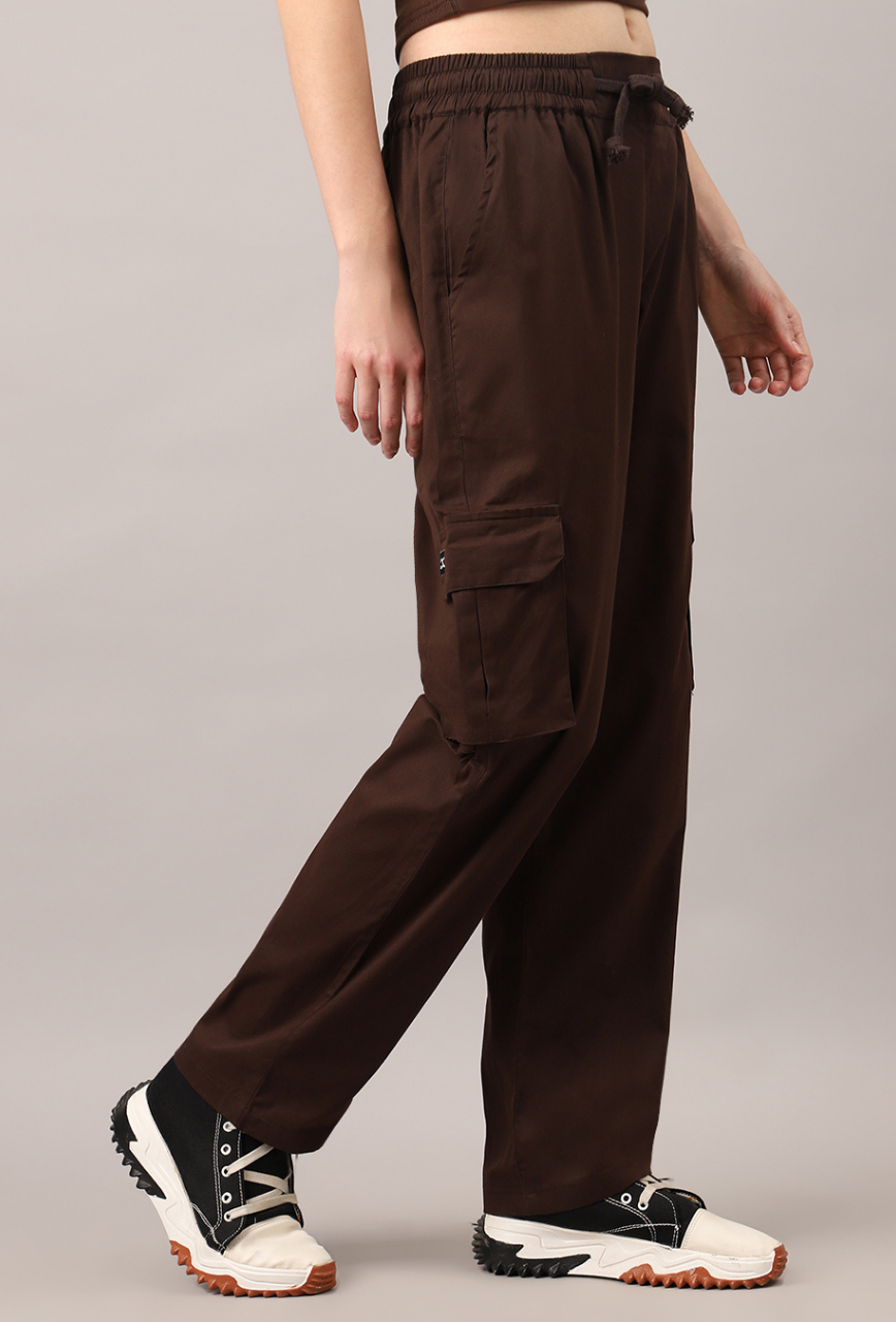 Mocha Cargo Baggy Pant