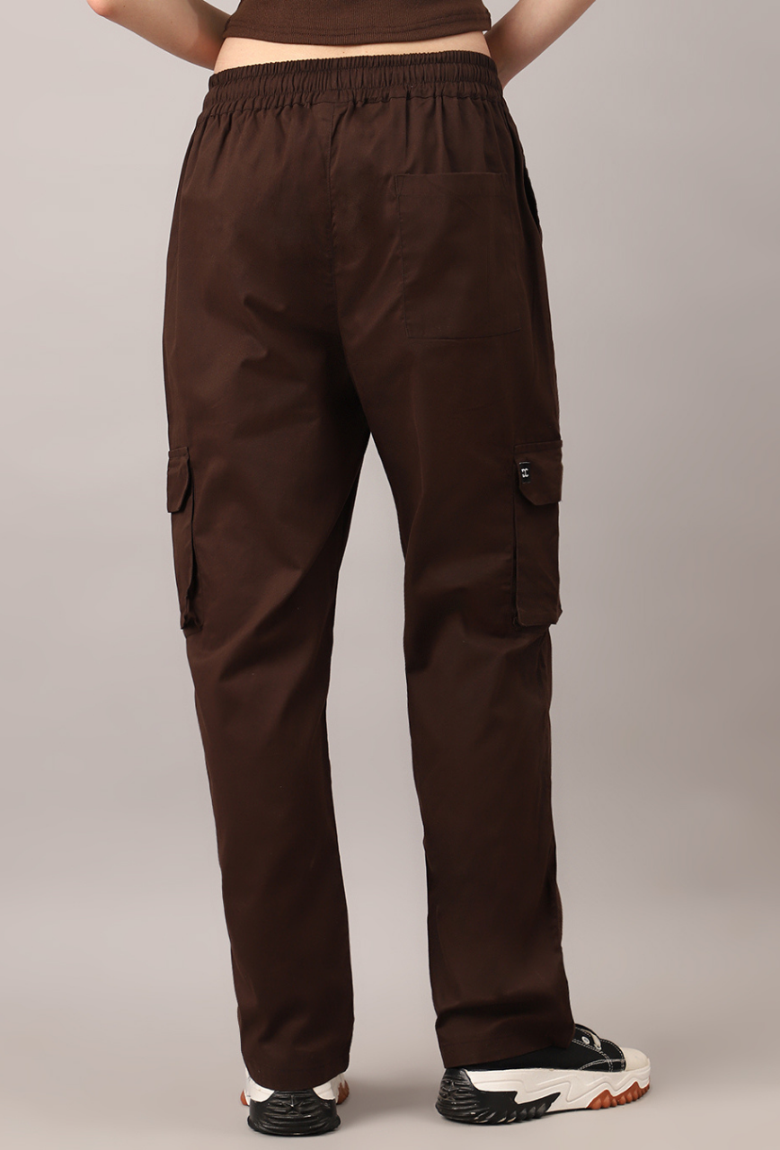 Mocha Cargo Baggy Pant