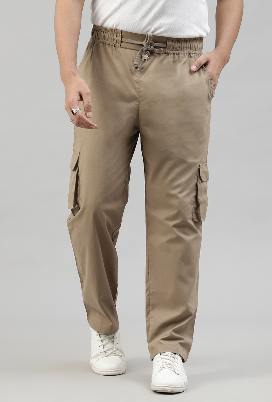 Latte Brown Cargo Baggy Pant