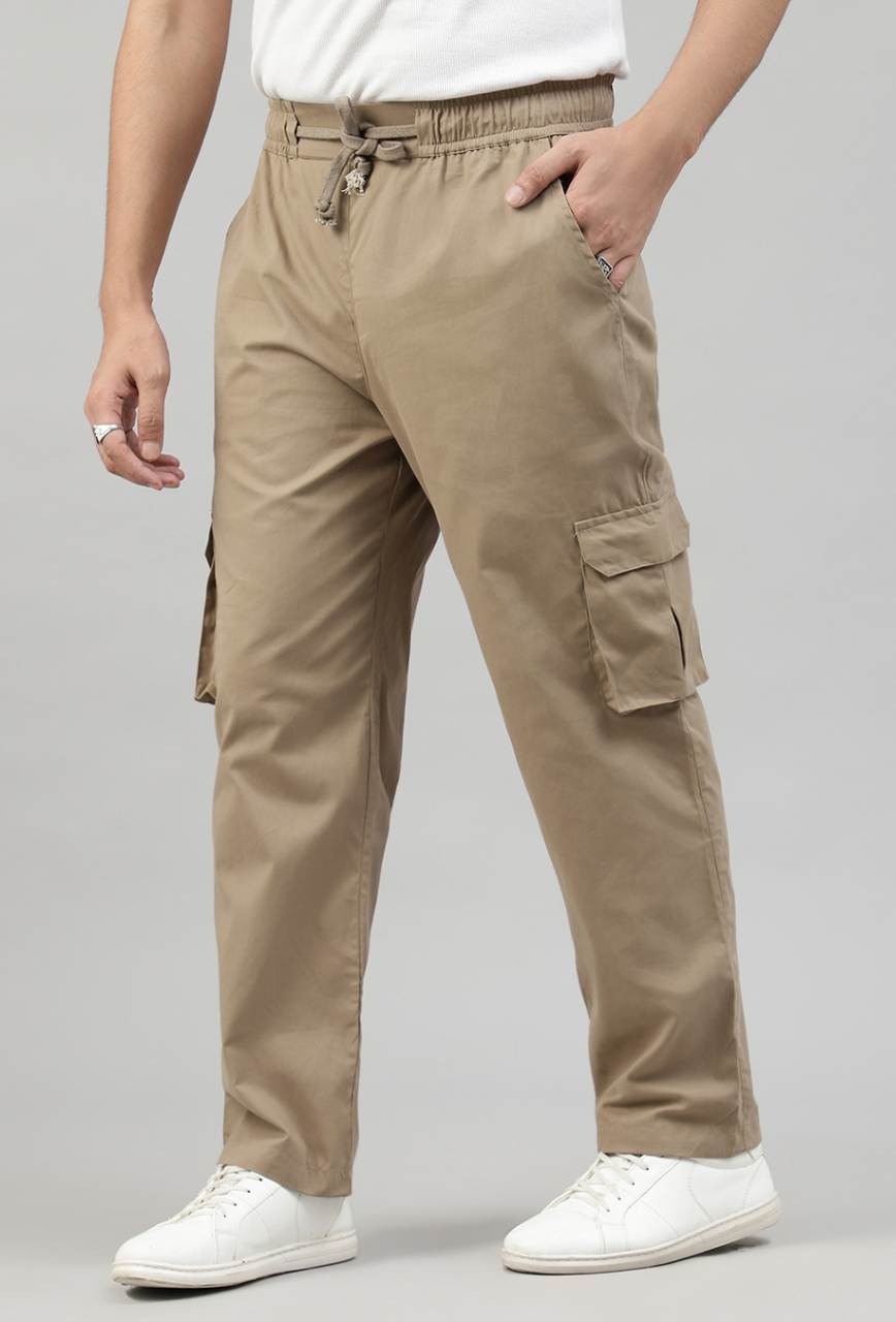 Latte Brown Cargo Baggy Pant