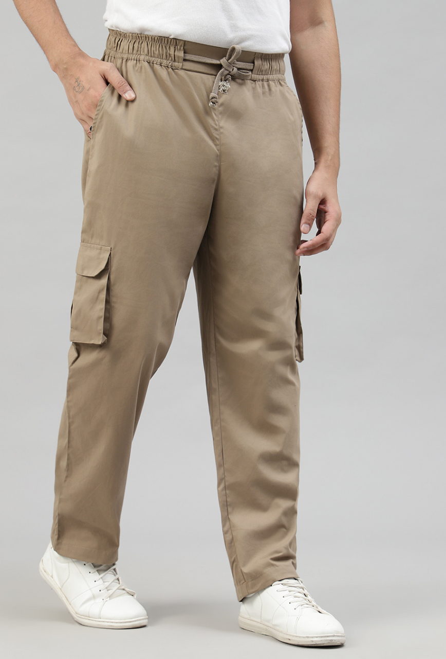 Latte Brown Cargo Baggy Pant