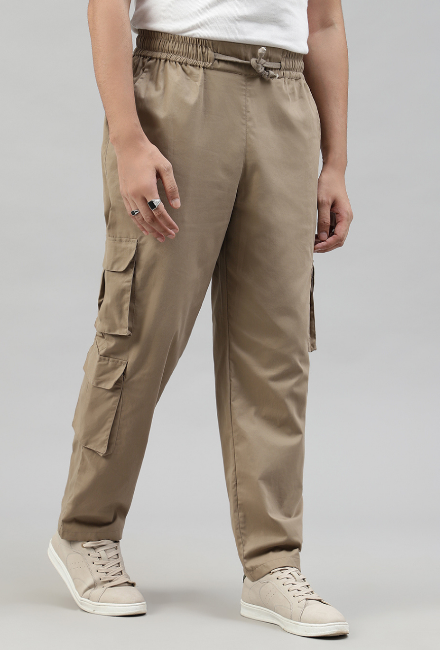 Latte Brown 3 Cargo Pocket Baggy Pant