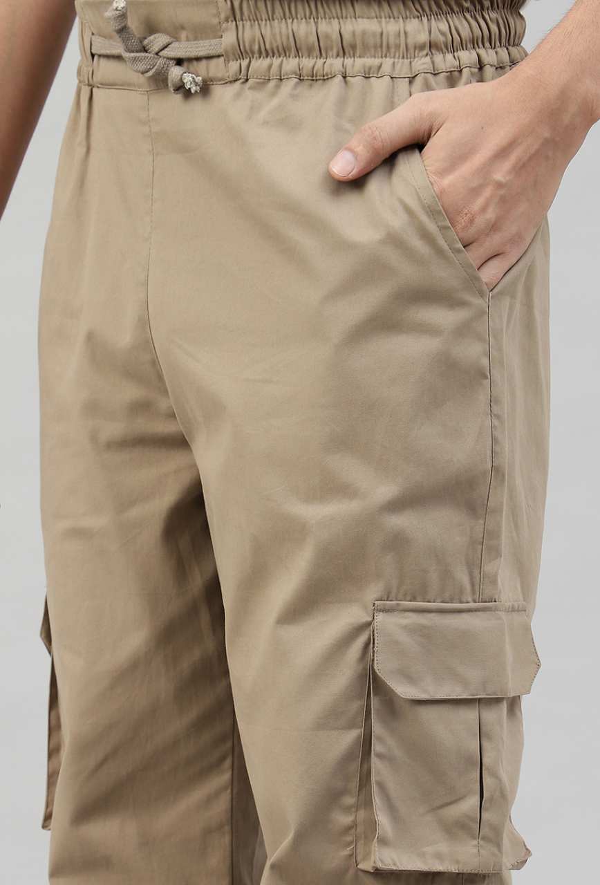 Latte Brown 3 Cargo Pocket Baggy Pant