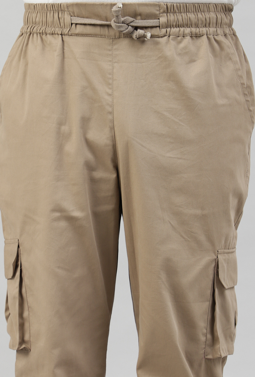 Latte Brown 3 Cargo Pocket Baggy Pant
