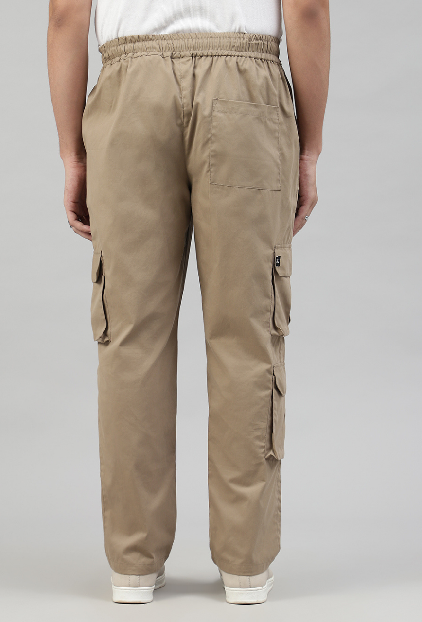 Latte Brown 3 Cargo Pocket Baggy Pant