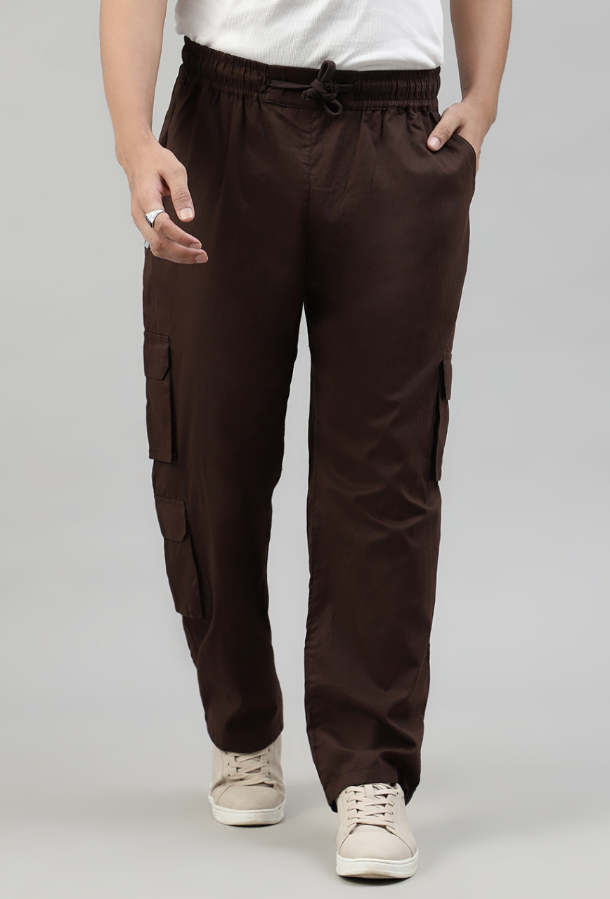 Mocha 3 Cargo Pocket Baggy Pant