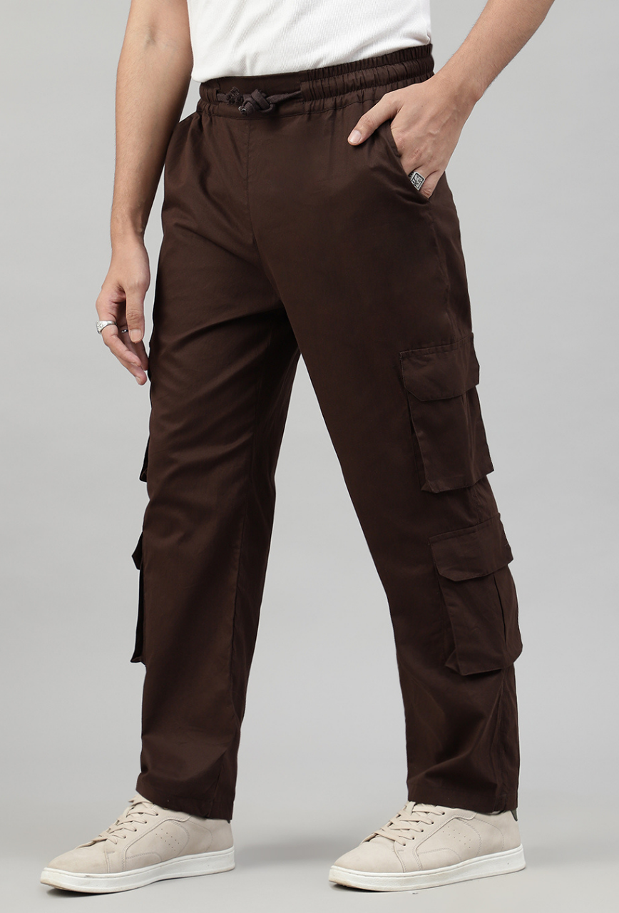 Mocha 4 Cargo Pocket Baggy Pant
