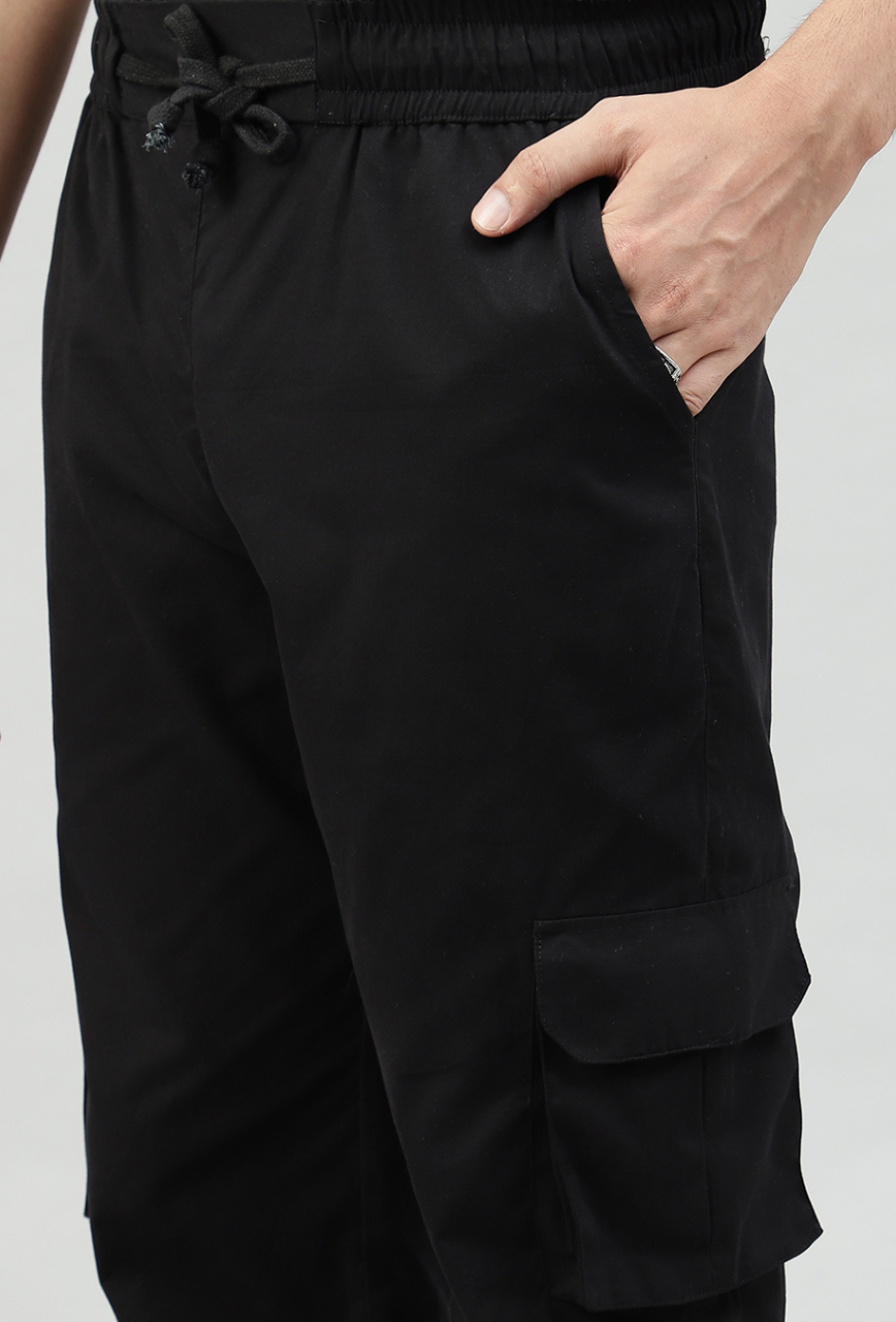 Black 4 Cargo Pocket Baggy Pant