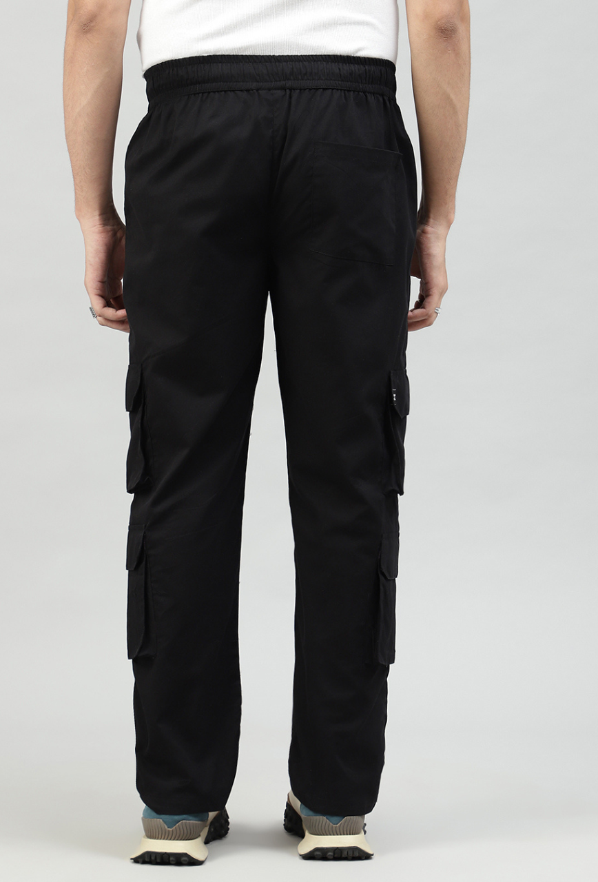 Black 4 Cargo Pocket Baggy Pant