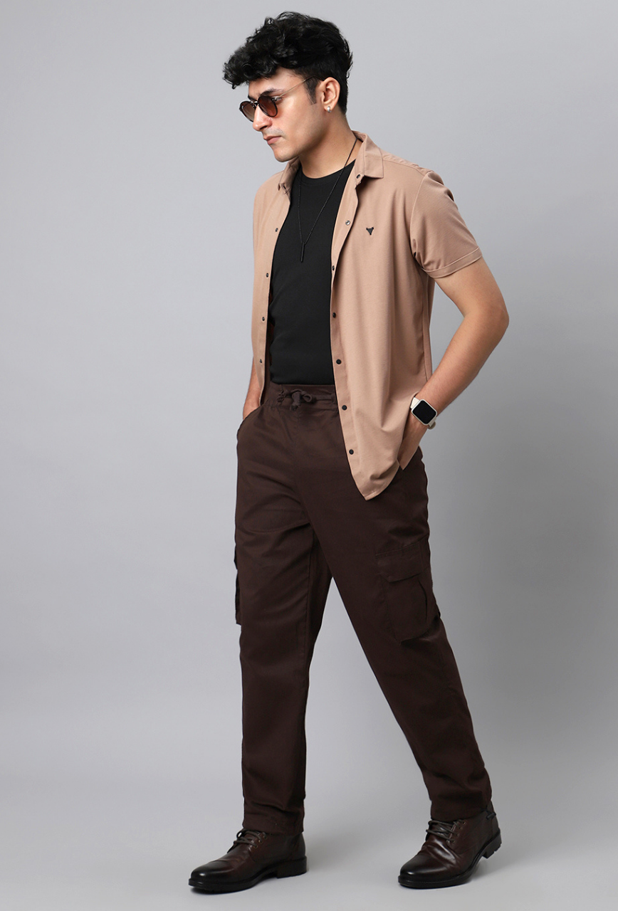 Mocha Cargo Parachute Pant
