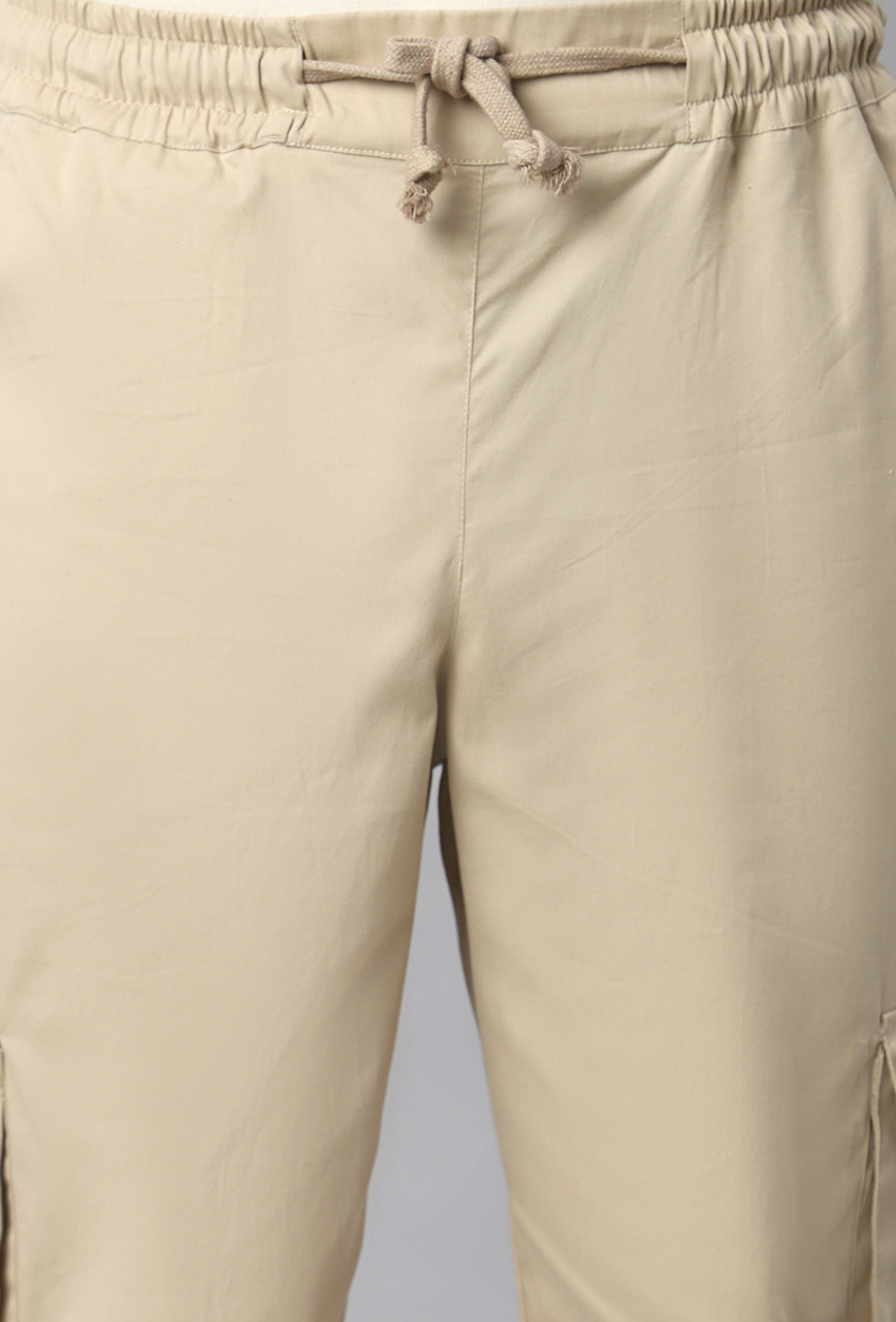 Beige Cargo Baggy Pant