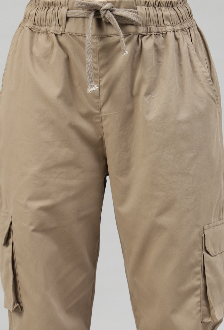 Latte Brown Cargo Baggy Pant