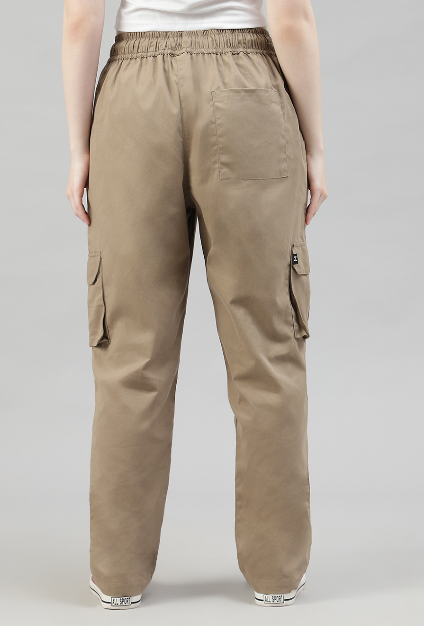 Latte Brown Cargo Baggy Pant