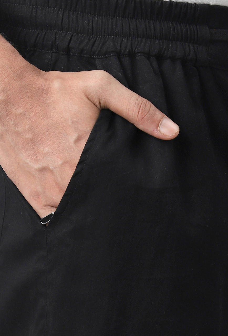 Black Cargo Parachute Pant