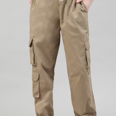 Latte Brown 3 Cargo Pocket Baggy Pant