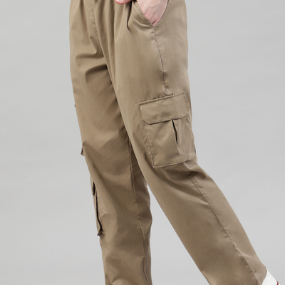 Latte Brown 3 Cargo Pocket Baggy Pant