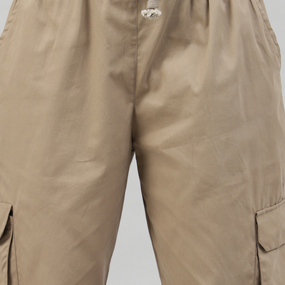 Latte Brown 3 Cargo Pocket Baggy Pant