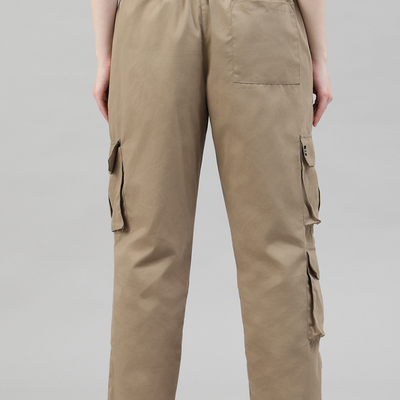 Latte Brown 3 Cargo Pocket Baggy Pant