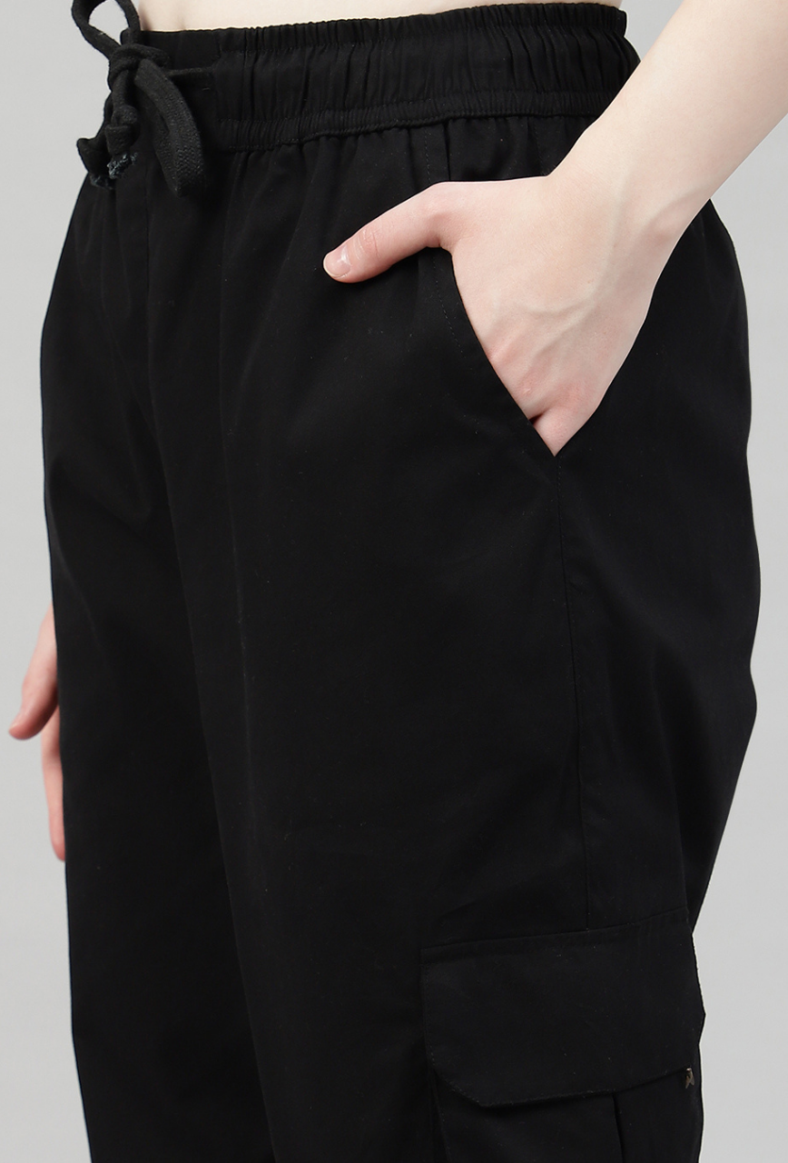 Black 4 Cargo Pocket Baggy Pant