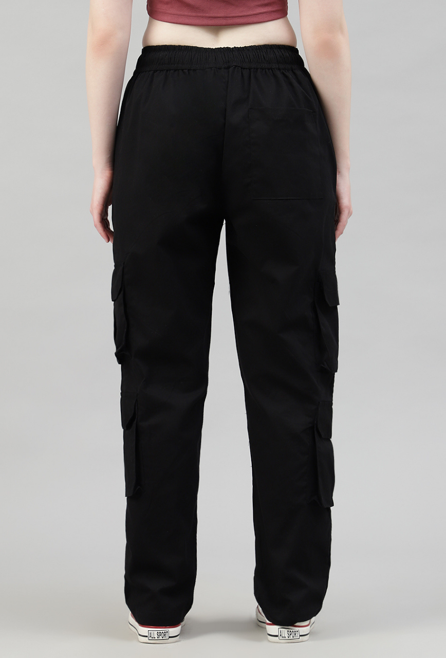 Black 4 Cargo Pocket Baggy Pant