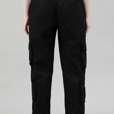 Black 4 Cargo Pocket Baggy Pant