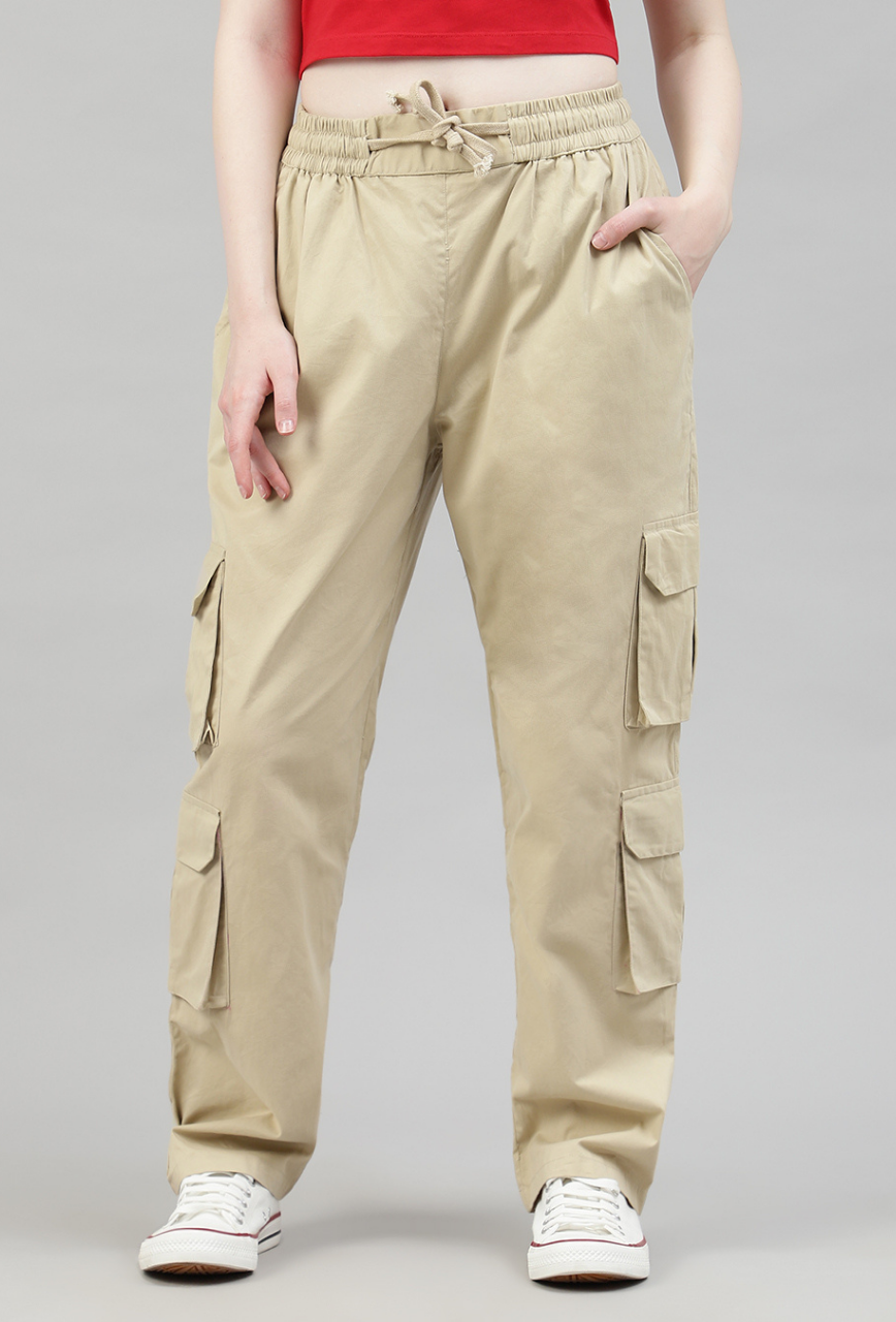 Sand Beige 4 Cargo Pocket Baggy Pant