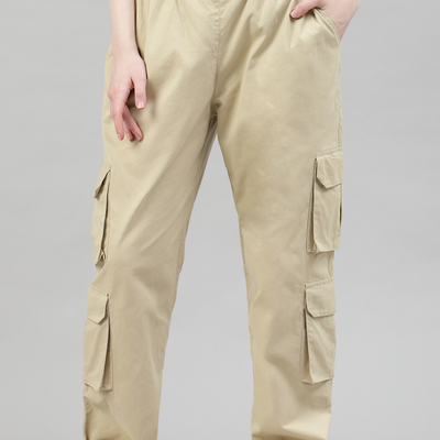 Sand Beige 4 Cargo Pocket Baggy Pant