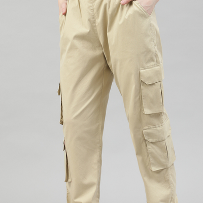 Sand Beige 4 Cargo Pocket Baggy Pant