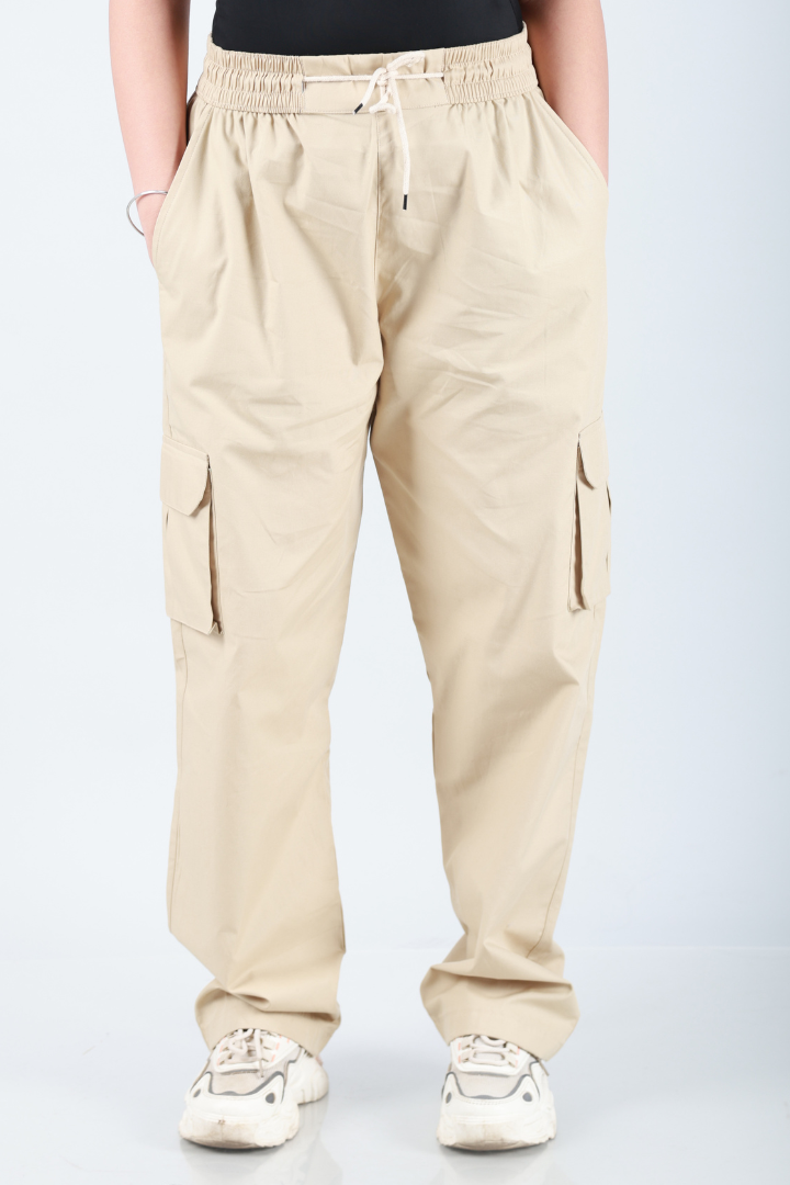 Sand Beige Cargo Baggy Pant - Unisex Comfy Pant