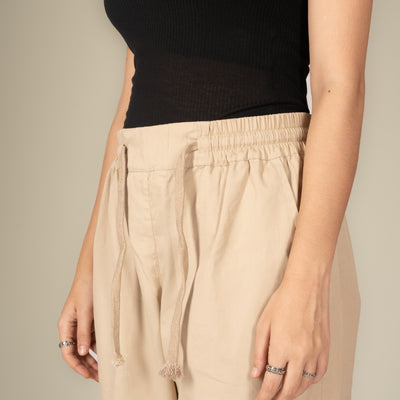 Beige Cargo Parachute Pant - Unisex Comfy Pant