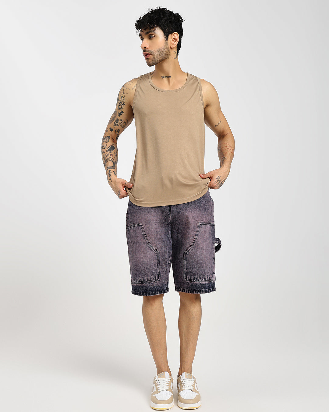 Acid-Wash Dregs Carp Denim Shorts