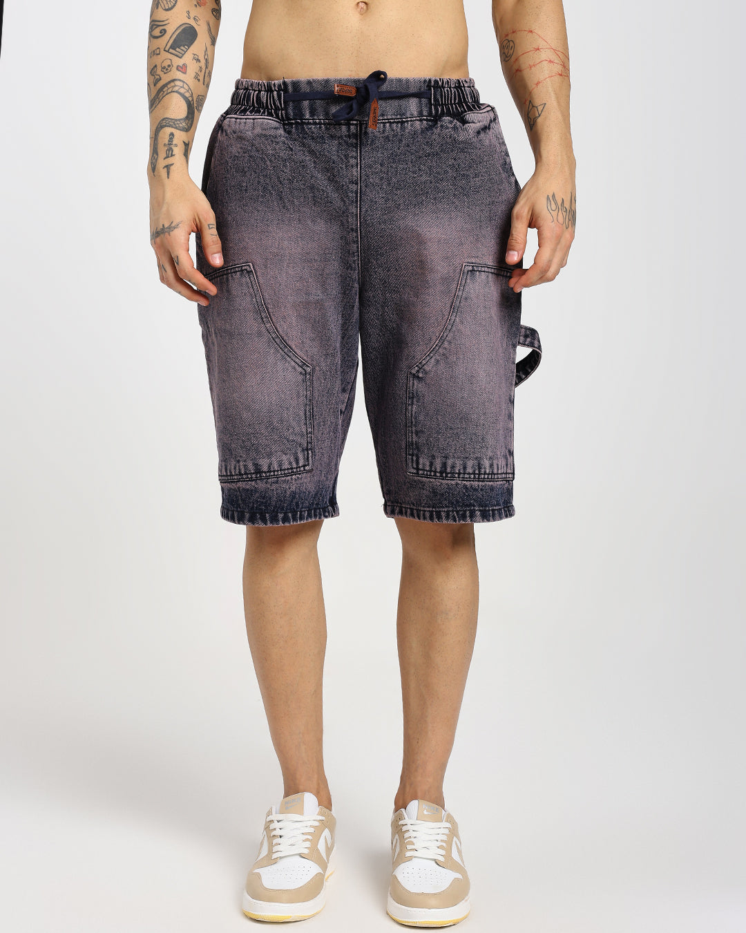 Acid-Wash Dregs Carp Denim Shorts