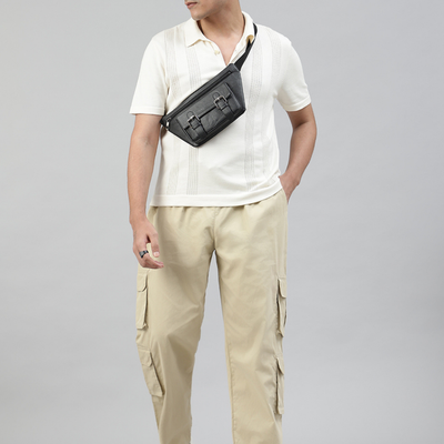 Sand Beige 4 Cargo Pocket Baggy Pant