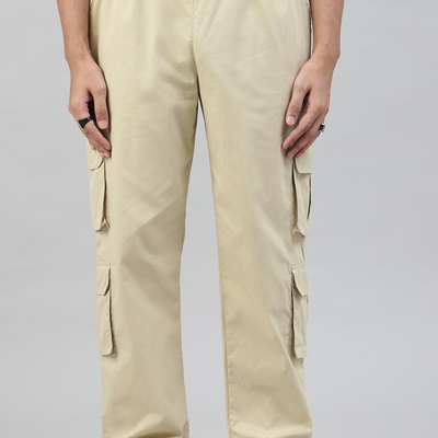 Sand Beige 4 Cargo Pocket Baggy Pant