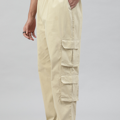 Sand Beige 4 Cargo Pocket Baggy Pant