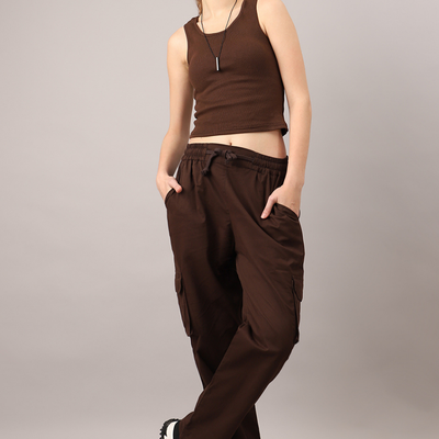 Mocha Cargo Baggy Pant - Unisex Comfy Pant