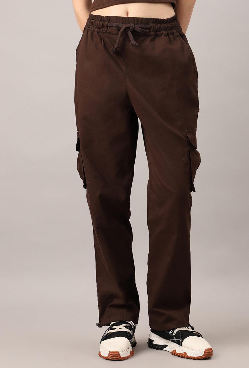 Mocha Cargo Parachute Pant