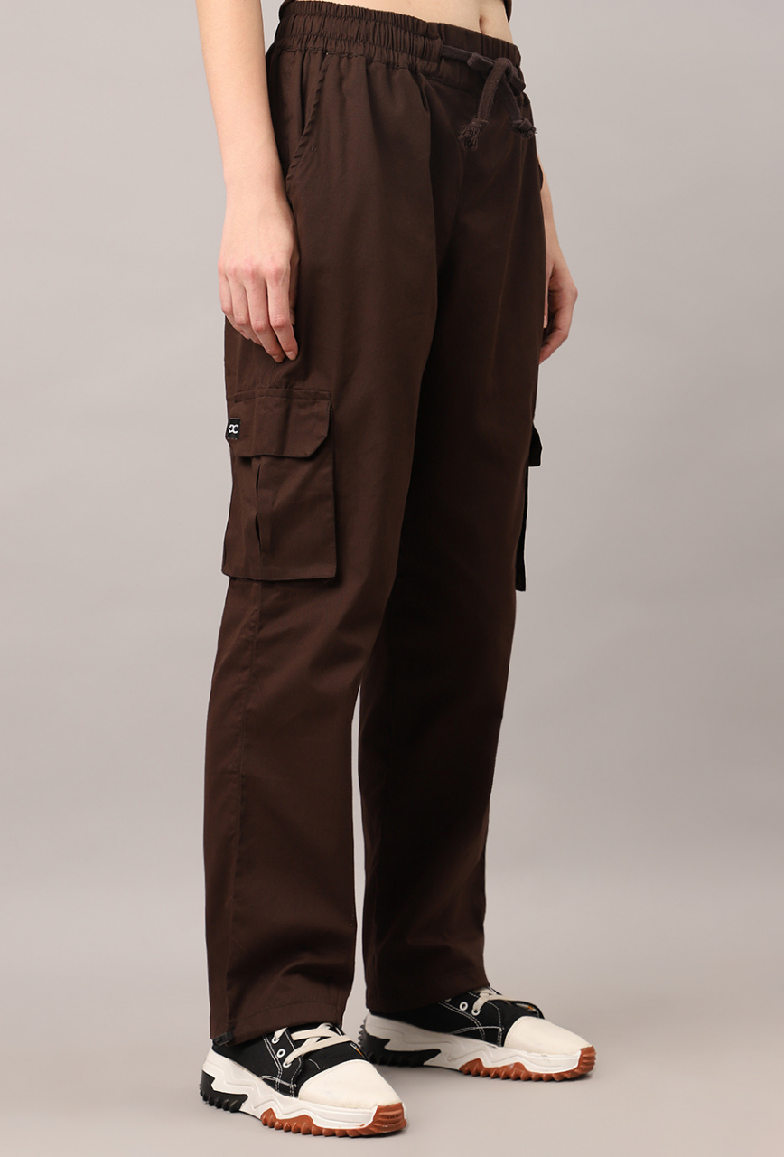 Mocha Cargo Parachute Pant