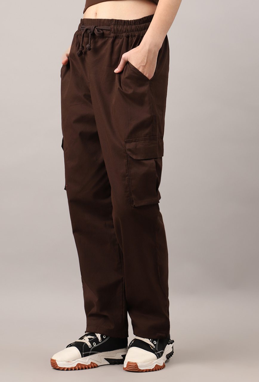 Mocha Cargo Parachute Pant