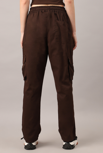 Mocha Cargo Parachute Pant