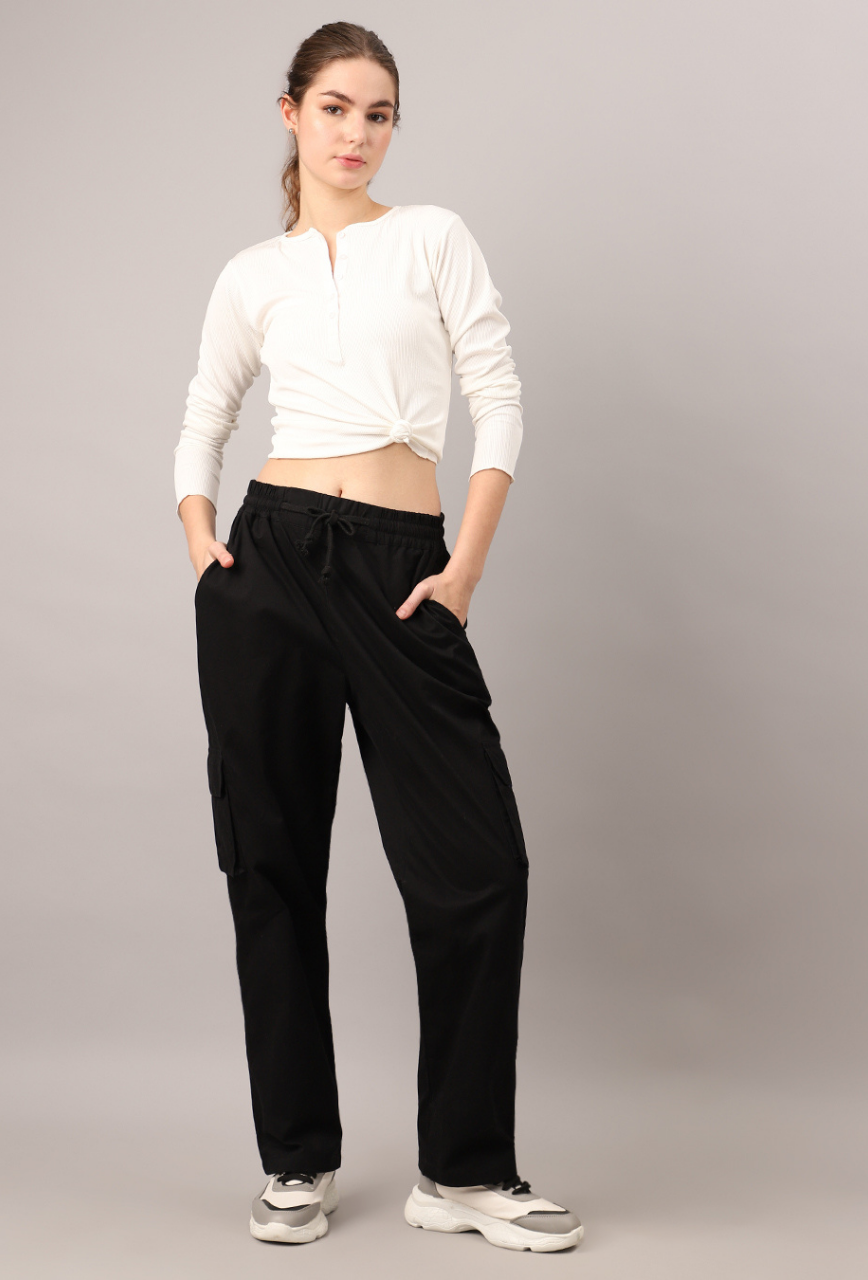 Black Cargo Baggy Pant